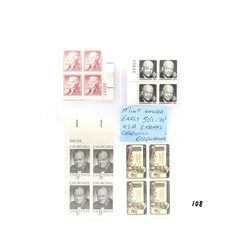 Mint unused early 1950-70s stamps, churchill and
