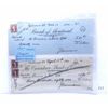 Image 1 : 1941 cancelled cheques bank on monteal and bank