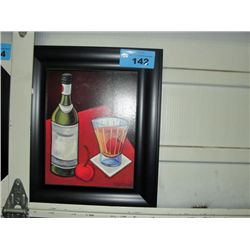 Framed Rafuse print of manhattan cocktail