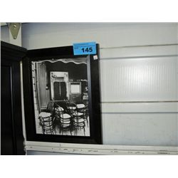 Framed black and white print