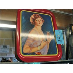 Vintage coca cola collectors tin serving tray