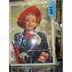 vintage craven A cigerette metal advertisment sign