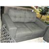 Image 2 : 3pc upholstered grey sofa set; sofa, loveseat and