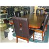 Image 1 : Contemporary mahogany finish dining table with