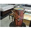 Image 1 : Carved mahogany african tribal drum