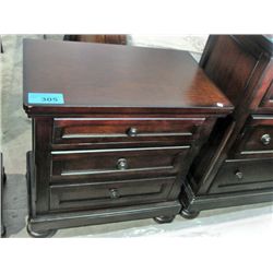 Matching cherry finish 3 drawer night stand