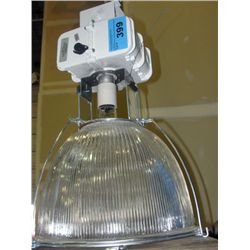 One commercial overhead shop light with balast