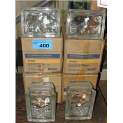 4 boxes of construction glass block