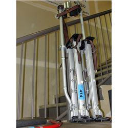 Pair of drywallers construction stilts