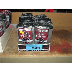Box of 6 packages of steel wool