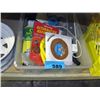 Image 1 : Clear plastic storage bin of hardware and misc