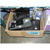 Image 1 : Box full of assorted electronics; dynamo flashligt