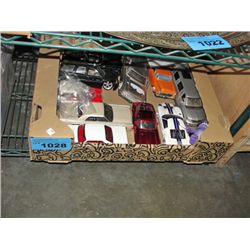 Box full of diecast metal collectors cars