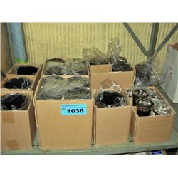Shelf lot of assorted ceramic candle holders and