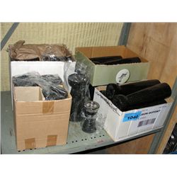 shelf lot of assorted ceramic candle holders