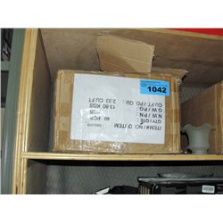 One box full of frosted glass lamp shades