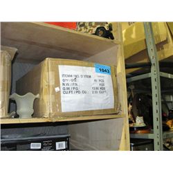 One box full of frosted glass lamp shades