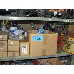 Shelf lot of assorted items; childs breifs,