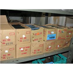 Shelf lot of 12 boxes of assorted colored threads