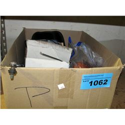 Box of assorted lighting, electrical and assorted