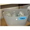 Image 1 : White plastic laundry hamper with assorted light