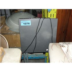 Plug in electric output folding metal table