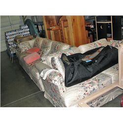 2pc floral sofa and loveseat set