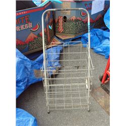 Folding metal grocery cart