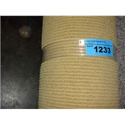 One roll of yellow carpeting