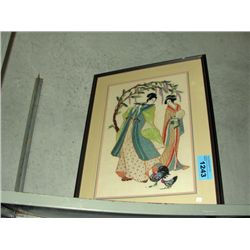 Framed oriental stitching