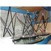 Image 1 : shelf lot of 4 chrome based glasstop tables; 4