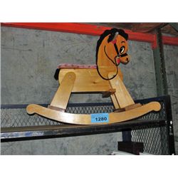 Wooden rocking horse