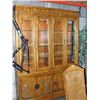 Image 1 : Lighted buffet and hutch with oriental decorative