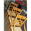 Image 1 : Set of 3 solid maple with rush seat arm chairs