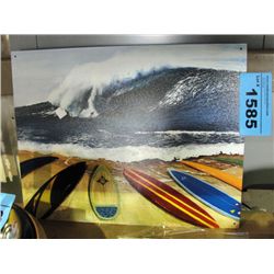 Tin surfs up sign