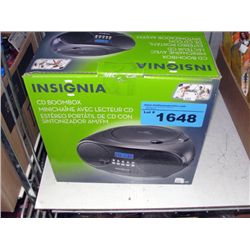 Insignia CD boom box