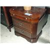 Image 1 : Mahogany finish 3 drawer night stand