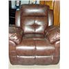 Image 1 : Brown leather living room recliner
