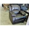 Image 1 : Chocolate brown leather powered recliner