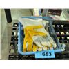 Image 1 : Blue basket of grey and yellow work gloves