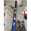 Image 1 : Pair of atomic down hill skiis with poles, bag and