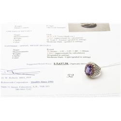 14k gold 9.10carat amethyst -sapphire-spinel