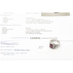 14k gold 3.15carat ruby and diamond dinner ring