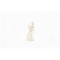 Hand carved genuine ivory bird figurine