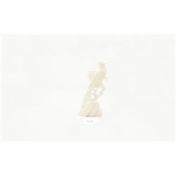 Hand carved genuine ivory bird figurine