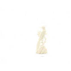 Hand carved genuine ivory bird figurine