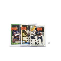 3 NHL collectors trading cards
