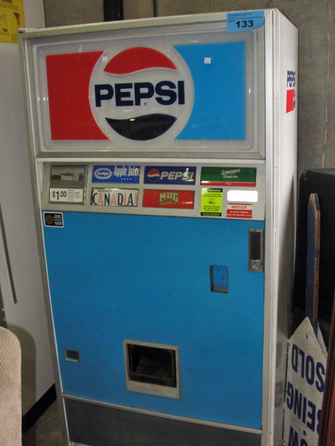 Pepsi cola coin operated pop machine