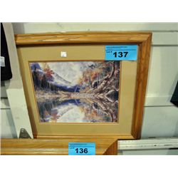 Oak framed Bev Doolittle print