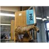 Image 1 : Hand crafted wood carved decorative zebra